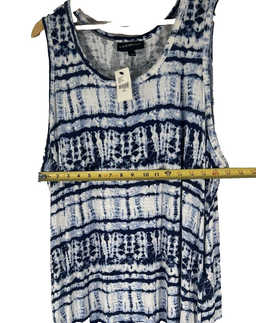 Lane Bryant Tank Maxi Boho Stretch Summer Dress Blue w/Pockets Size 22/24 NWT - Picture 3 of 16